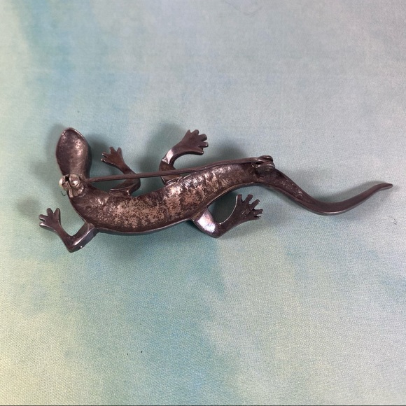 Beautiful Sterling Silver vintage lizard pin - Picture 4 of 5